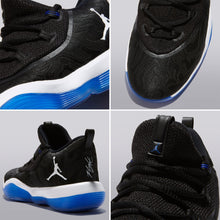 Load image into Gallery viewer, Jordan Super Fly 2017 Low Basketball Shoe - Black/White-Hyper Royal - Mens