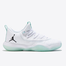 Load image into Gallery viewer, Jordan Super Fly Low Basketball Shoe - White/Black-Emerald Rise - Mens
