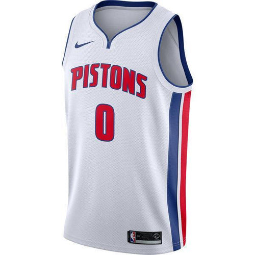 0 - Detroit Pistons Men's Nike Home Swingman Jersey - White