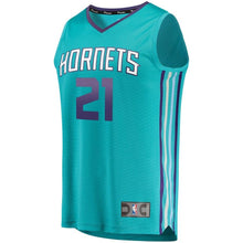 Load image into Gallery viewer, 21 - Men's Fanatics Branded Isaiah Wilkins Teal Charlotte Hornets Fast Break Replica Jersey – Icon Edition  - Aqua