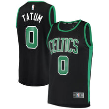 Load image into Gallery viewer, 0 - Men&#39;s Fanatics Branded Jayson Tatum Black Boston Celtics Fast Break Replica Jersey - Statement Edition - Black