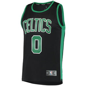 0 - Men's Fanatics Branded Jayson Tatum Black Boston Celtics Fast Break Replica Jersey - Statement Edition - Black