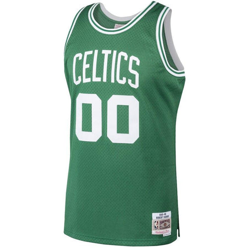 00 - Men's Mitchell & Ness Robert Parish Kelly Green Boston Celtics 1986-87 Hardwood Classics Swingman Jersey - Green