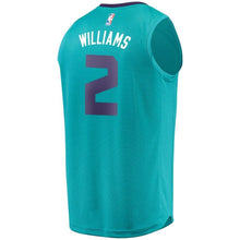 Load image into Gallery viewer, 2 - Men's Fanatics Branded Marvin Williams Teal Charlotte Hornets Fast Break Replica Player Jersey - Icon Edition - Aqua