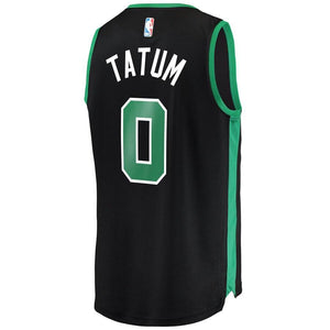 0 - Men's Fanatics Branded Jayson Tatum Black Boston Celtics Fast Break Replica Jersey - Statement Edition - Black