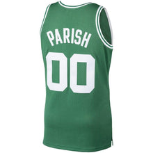 Load image into Gallery viewer, 00 - Men&#39;s Mitchell &amp; Ness Robert Parish Kelly Green Boston Celtics 1986-87 Hardwood Classics Swingman Jersey - Green