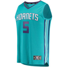 Load image into Gallery viewer, 5 - Men's Fanatics Branded Nicolas Batum Teal Charlotte Hornets Fast Break Replica Jersey - Icon Edition - Aqua