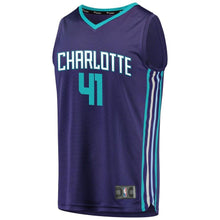 Load image into Gallery viewer, 41 - Men's Fanatics Branded Willy Hernangomez Purple Charlotte Hornets Fast Break Replica Player Jersey - Statement Edition - Purple