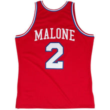 Load image into Gallery viewer, 2 - Men's Mitchell &amp; Ness Moses Malone Red Philadelphia 76ers 1982 - 1983 #2 Authentic Jersey - Red