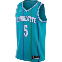 Load image into Gallery viewer, 5 - Men's Jordan Brand Nicolas Batum Aqua Charlotte Hornets Fashion Current Player Hardwood Classics Swingman Jersey - Aqua
