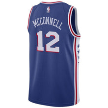 Load image into Gallery viewer, 12 - Men's Nike T.J. McConnell Royal Philadelphia 76ers Swingman Sponsor Patch Jersey - Icon Edition - Royal