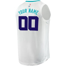 Load image into Gallery viewer, 00 - Men&#39;s Fanatics Branded White Charlotte Hornets Fast Break Custom Replica Jersey - Association Edition  - White