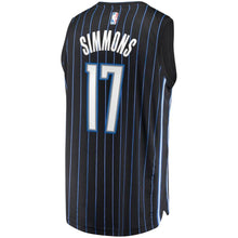 Load image into Gallery viewer, 17 - Men's Fanatics Branded Jonathon Simmons Black Orlando Magic Fast Break Replica Player Jersey - Statement Edition - Black
