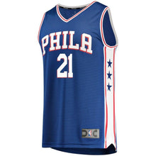 Load image into Gallery viewer, 21 - Men's Fanatics Branded Joel Embiid Royal Philadelphia 76ers Fast Break Replica Jersey - Icon Edition - Royal