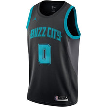 Load image into Gallery viewer, 0 - Men&#39;s Jordan Brand Miles Bridges Black Charlotte Hornets City Edition Swingman Jersey - Black