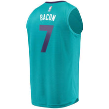 Load image into Gallery viewer, 7 - Youth Fanatics Branded Dwayne Bacon Teal Charlotte Hornets Fast Break Player Jersey - Icon Edition - Aqua