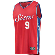 Load image into Gallery viewer, 9 - Men's Fanatics Branded Dario Saric Red Philadelphia 76ers Fast Break Replica Player Jersey - Statement Edition - Red