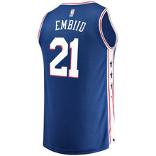Load image into Gallery viewer, 21 - Men's Fanatics Branded Joel Embiid Royal Philadelphia 76ers Fast Break Replica Jersey - Icon Edition - Royal
