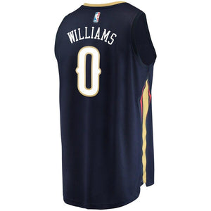 0 - Men's Fanatics Branded Troy Williams Navy New Orleans Pelicans Fast Break Replica Jersey – Icon Edition - Navy