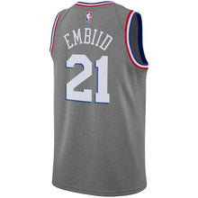 Load image into Gallery viewer, 21 -Men's Nike Joel Embiid Gray Philadelphia 76ers City Edition Swingman Jersey - Gray