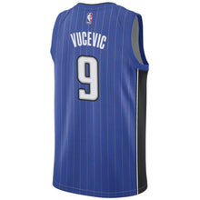 Load image into Gallery viewer, 9 - Men's Nike Nikola Vucevic Royal Orlando Magic Swingman Sponsor Patch Jersey - Icon Edition- Blue