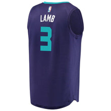 Load image into Gallery viewer, 3 - Men's Fanatics Branded Jeremy Lamb Purple Charlotte Hornets Fast Break Replica Player Jersey - Statement Edition - Purple