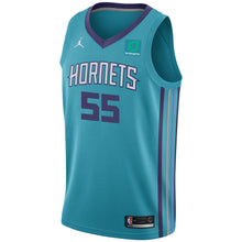 Load image into Gallery viewer, 55 - Men's Jordan Brand J.P. Macura Teal Charlotte Hornets Swingman Sponsor Patch Jersey – Icon Edition - Aqua