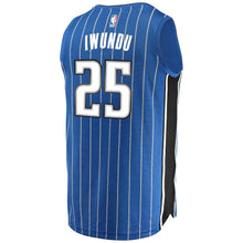 Load image into Gallery viewer, 25 - Men's Nike Wes Iwundu Royal Orlando Magic Swingman Sponsor Patch Jersey - Icon Edition - Blue
