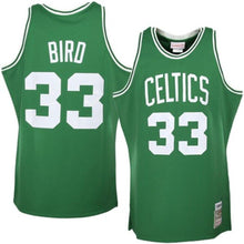 Load image into Gallery viewer, 33 - Men's Mitchell &amp; Ness Larry Bird Kelly Green Boston Celtics 1985/86 Hardwood Classics Authentic Jersey - Green