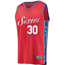 Load image into Gallery viewer, 30 - Men's Fanatics Branded Furkan Korkmaz Red Philadelphia 76ers Fast Break Replica Player Jersey - Statement Edition - Red