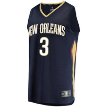 Load image into Gallery viewer, 3 - Men's Fanatics Branded Nikola Mirotic Navy New Orleans Pelicans Fast Break Player Jersey - Icon Edition - Navy