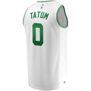 0 - Men's Fanatics Branded Jayson Tatum White Boston Celtics Fast Break Replica Jersey - Association Edition - White