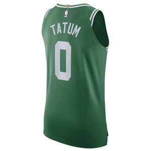 0 - Men's Nike Jayson Tatum Green Boston Celtics Authentic Sponsor Patch Jersey – Icon Edition - Green