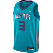 Load image into Gallery viewer, 3 - Men's Jordan Brand Jeremy Lamb Teal Charlotte Hornets Swingman Sponsor Patch Jersey – Icon Edition - Aqua