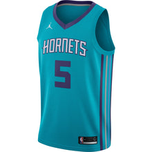 Load image into Gallery viewer, 5 - Men's Jordan Brand Nicolas Batum Teal Charlotte Hornets Swingman Jersey - Icon Edition - Aqua