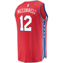 Load image into Gallery viewer, 12 - Men's Fanatics Branded T.J. McConnell Red Philadelphia 76ers Fast Break Replica Player Jersey - Statement Edition - Red