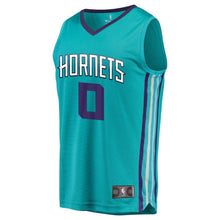 Load image into Gallery viewer, 0 - Men&#39;s Fanatics Branded Miles Bridges Teal Charlotte Hornets 2018 NBA Draft First Round Pick Fast Break Replica Jersey – Icon Edition - Aqua