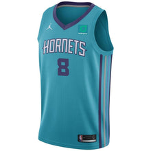 Load image into Gallery viewer, 8 - Men's Jordan Brand Michael Kidd-Gilchrist Teal Charlotte Hornets Swingman Sponsor Patch Jersey – Icon Edition - Aqua